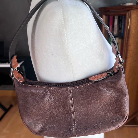 Texas Longhorns Fossil Brown Shoulder Bag with Suede Texture - Picture 5 of 11